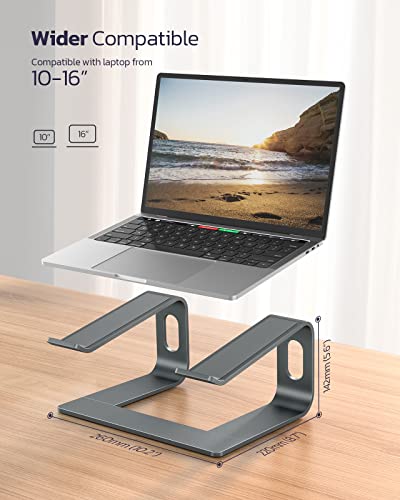 Nulaxy Laptop-Ständer für den Schreibtisch, abnehmbare Aluminium-Erhöhung