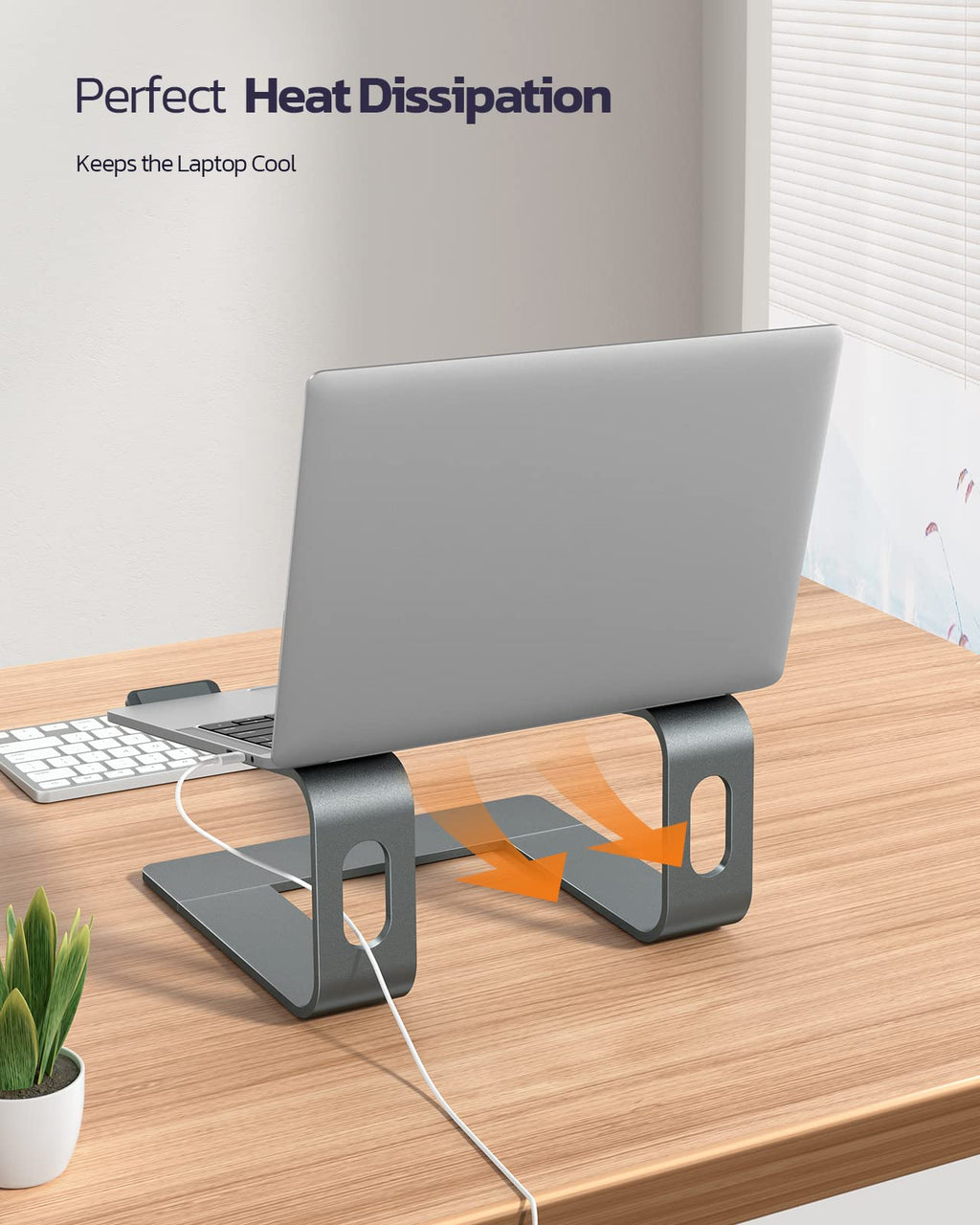 Nulaxy Laptop-Ständer für den Schreibtisch, abnehmbare Aluminium-Erhöhung