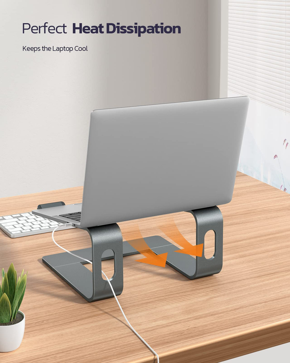 Nulaxy Laptop-Ständer für den Schreibtisch, abnehmbare Aluminium-Erhöhung