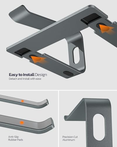 Nulaxy Laptop-Ständer für den Schreibtisch, abnehmbare Aluminium-Erhöhung