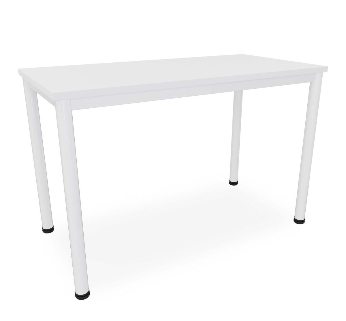 Schreibtisch/Besprechungstisch in verschiedenen Größen und Farben weißes Metallgestell Konferenztisch Arbeitstisch (B: 120 cm x T: 60 cm, Weiß)