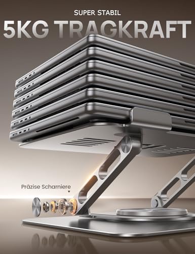 Lamicall Laptop Ständer, Alu Laptopständer, Notebook Ständer Schreibtisch