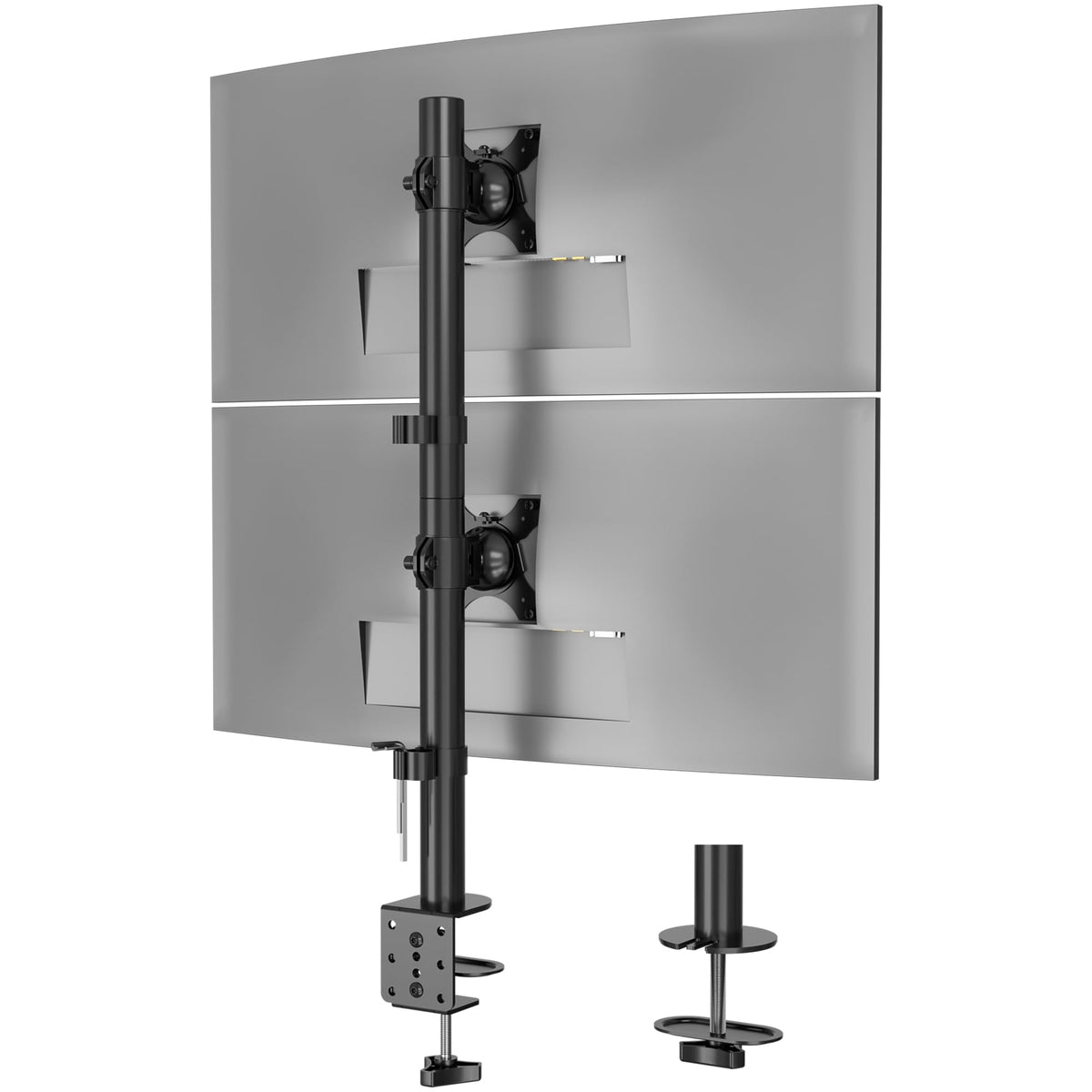 BONTEC Monitor Halterung 2 Monitore übereinander, 13-34 Zoll, 10 kg pro Arm