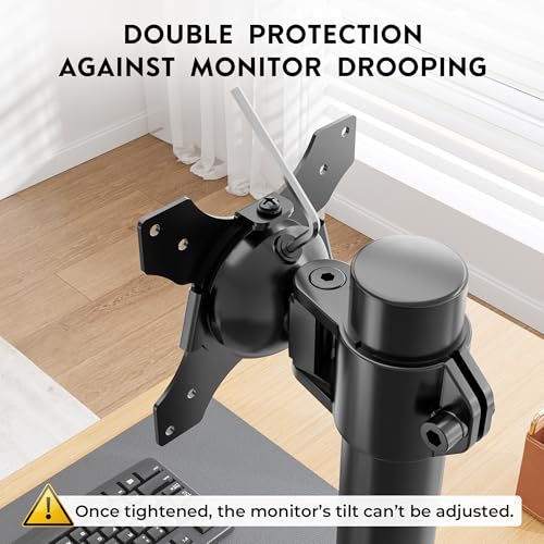 BONTEC Monitor Halterung 2 Monitore übereinander, 13-34 Zoll, 10 kg pro Arm