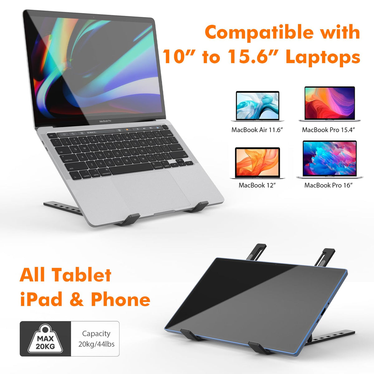 GRIFEMA Laptopständer, Tragbarer Faltbarer Laptop Stand, Notebookständer