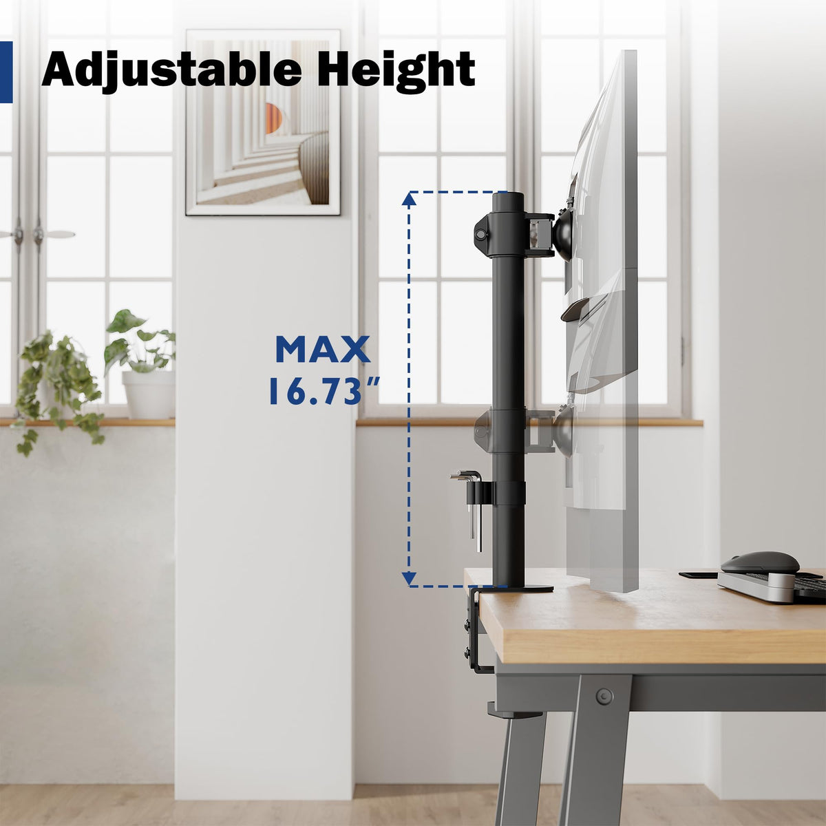 BONTEC Monitor Halterung für 13-34 Zoll Bildschirme, 10 kg, Tischhalterung