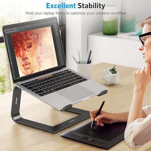 OMOTON Laptop Ständer, Notebook Ständer mit Belüftung, Universal PC Riser
