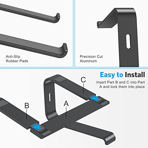 OMOTON Laptop Ständer, Notebook Ständer mit Belüftung, Universal PC Riser