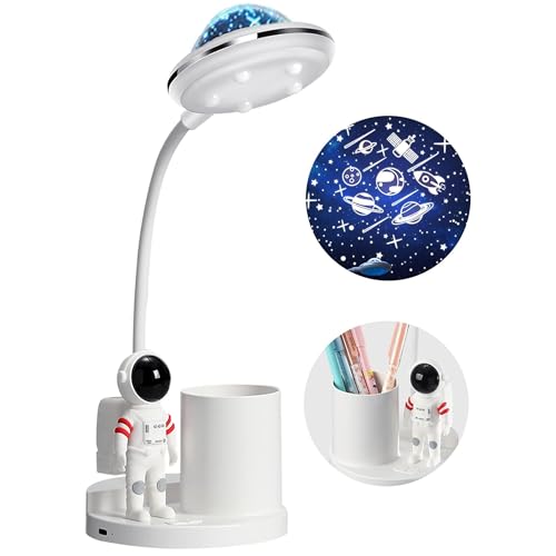Schreibtischlampe Kinder, LED Astronaut Tragbar Tischlampe