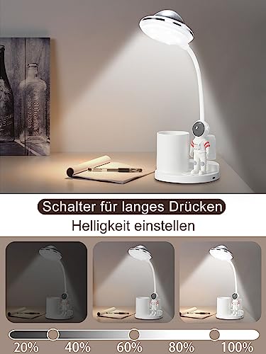 Schreibtischlampe Kinder, LED Astronaut Tragbar Tischlampe