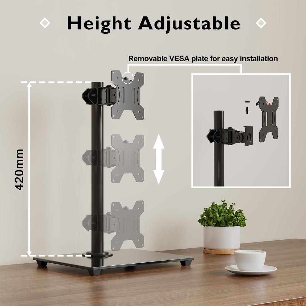 BONTEC Monitorständer Freistehend für 13-32 Zoll, 10 kg, VESA 75/100
