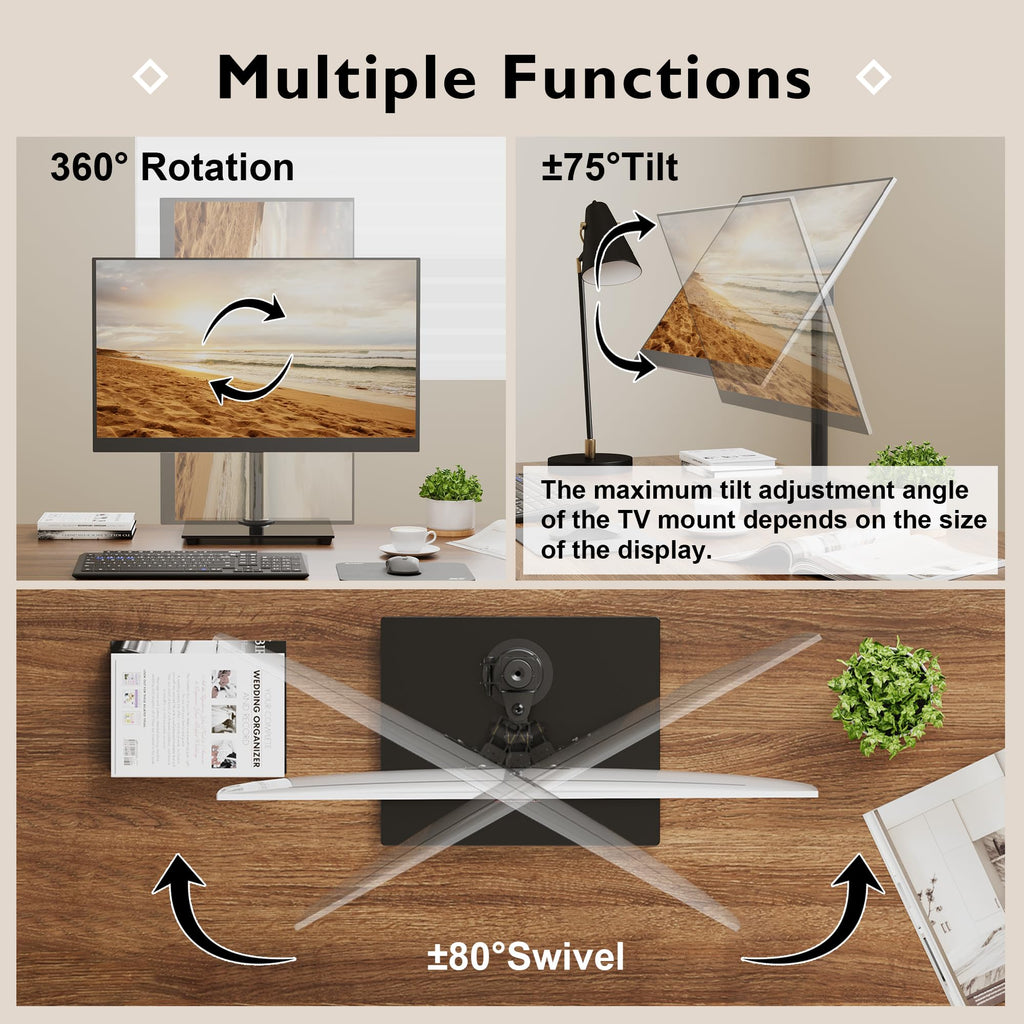 BONTEC Monitorständer Freistehend für 13-32 Zoll, 10 kg, VESA 75/100