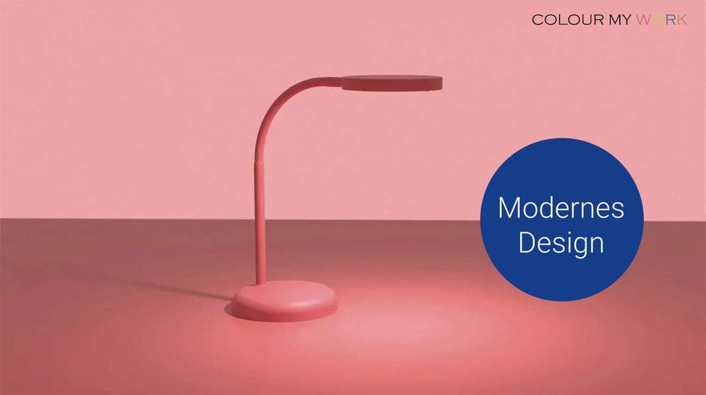 MAUL LED Tischlampe pink MAULjoy Touch of Rose warmweiß fürs Büro