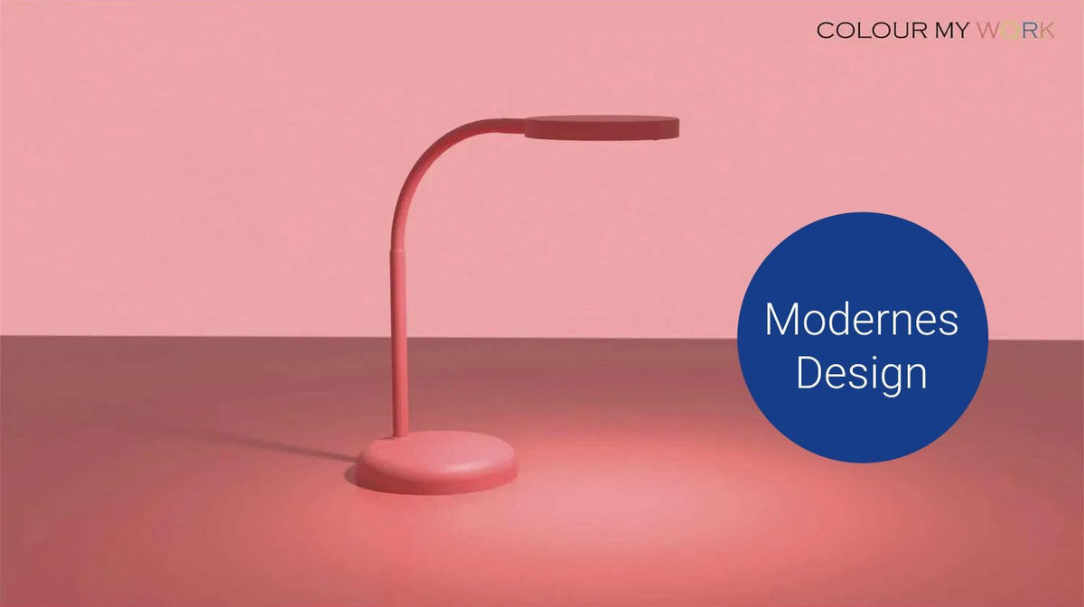 MAUL LED Tischlampe pink MAULjoy Touch of Rose warmweiß fürs Büro