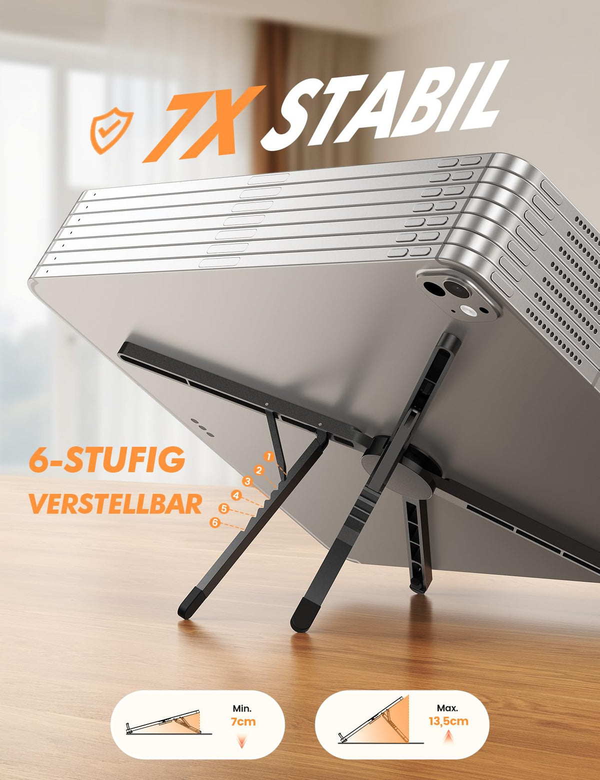 Lamicall Laptop Ständer, Alu Ultraleichter Laptopständer für Schreibtisch