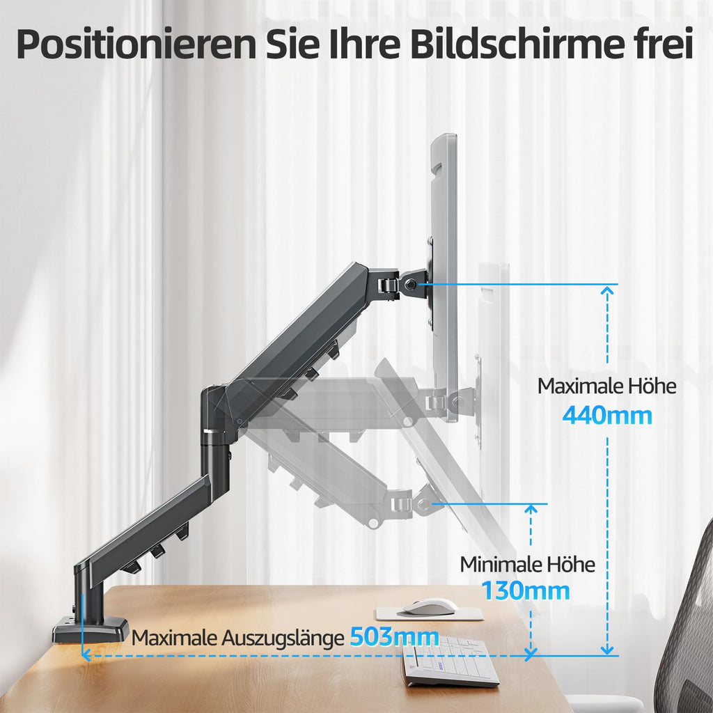 MOUNTUP Monitor Halterung für 13-32 Zoll Monitore Hält 2-9 kg,VESA 75/100mm