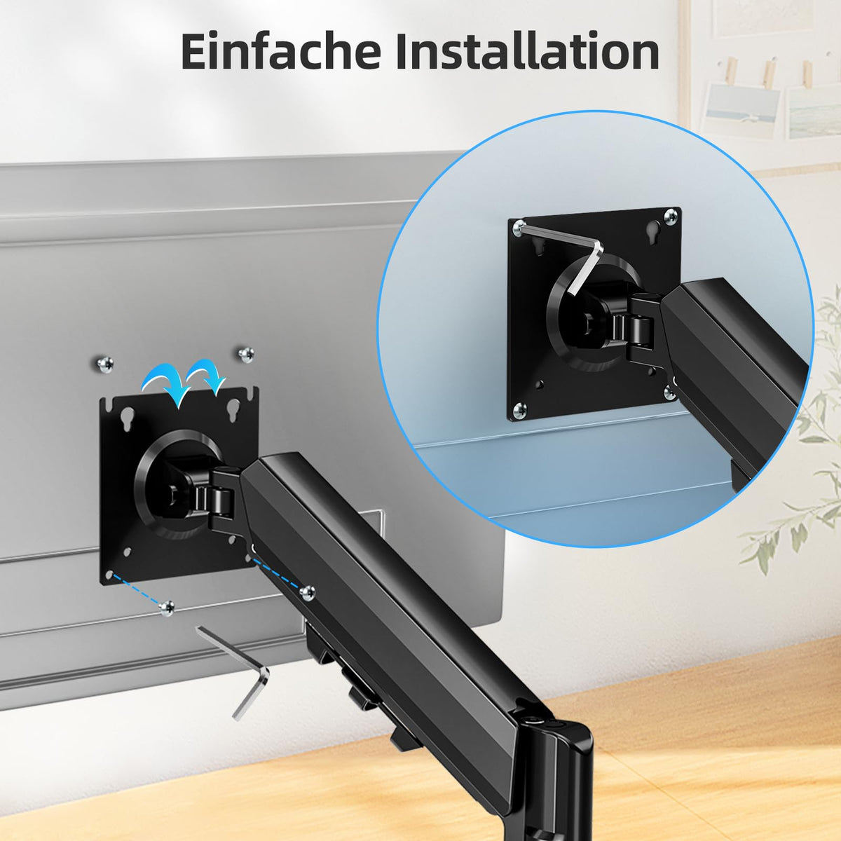 MOUNTUP Monitor Halterung für 13-32 Zoll Monitore Hält 2-9 kg,VESA 75/100mm