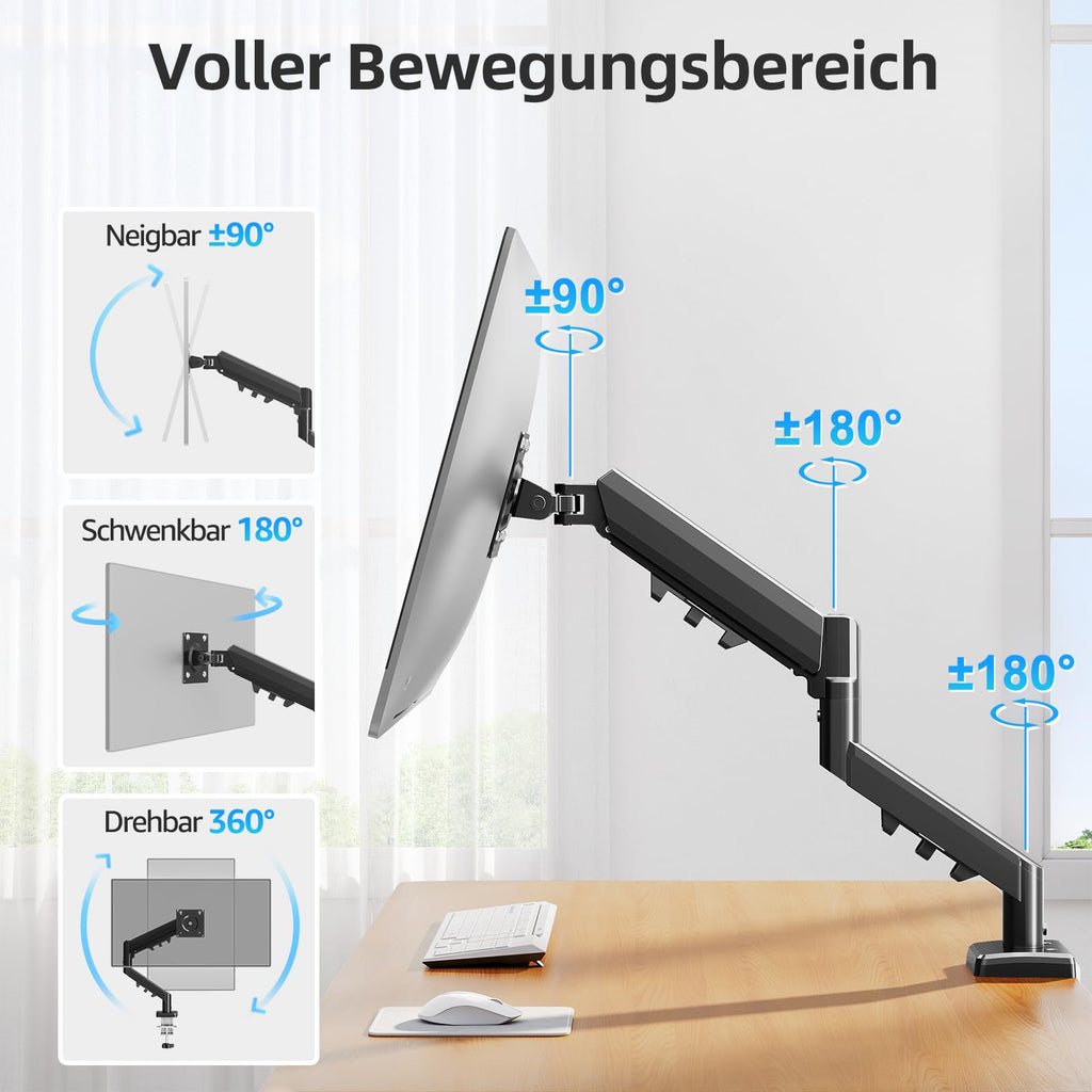 MOUNTUP Monitor Halterung für 13-32 Zoll Monitore Hält 2-9 kg,VESA 75/100mm
