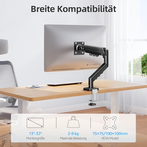 MOUNTUP Monitor Halterung für 13-32 Zoll Monitore Hält 2-9 kg,VESA 75/100mm