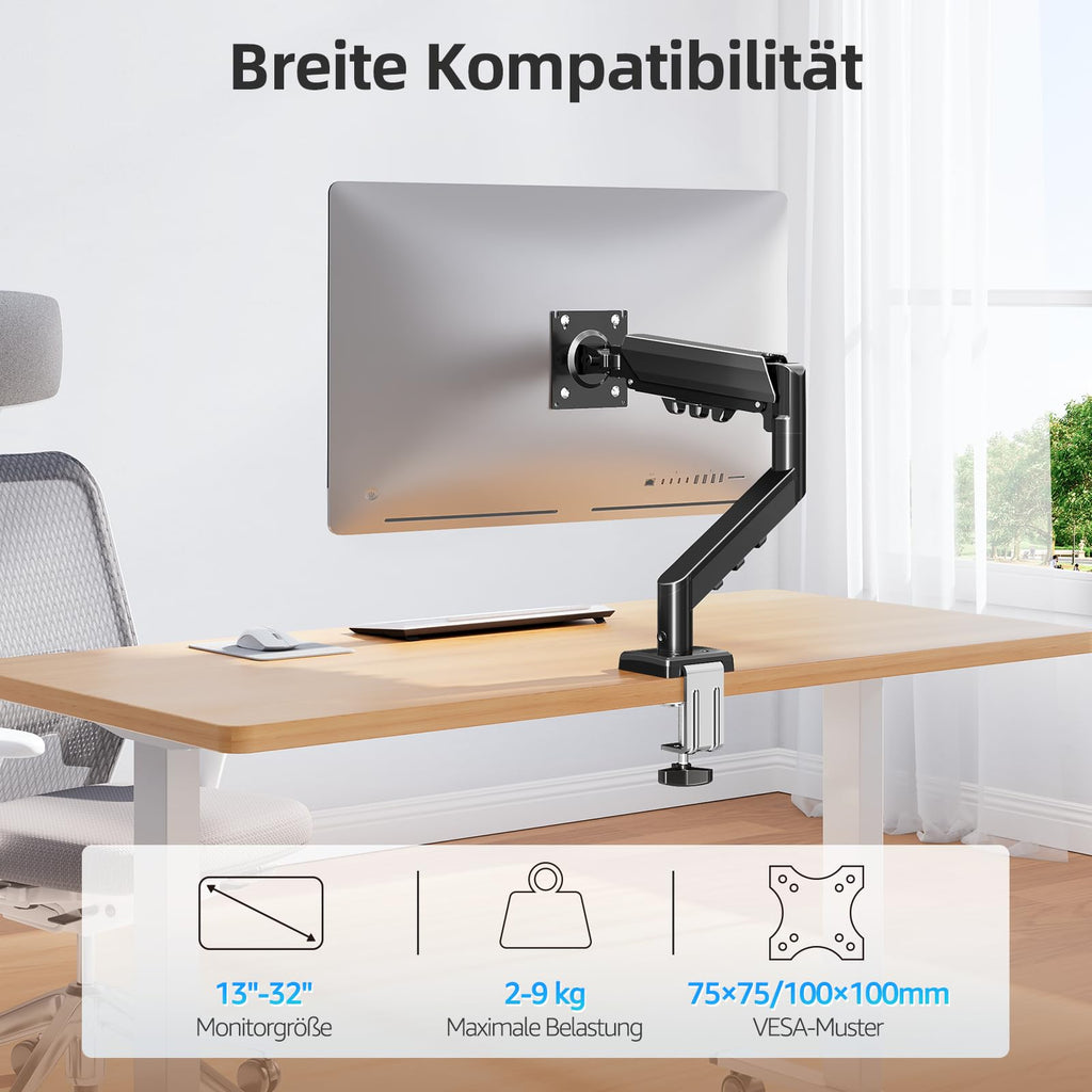 MOUNTUP Monitor Halterung für 13-32 Zoll Monitore Hält 2-9 kg,VESA 75/100mm