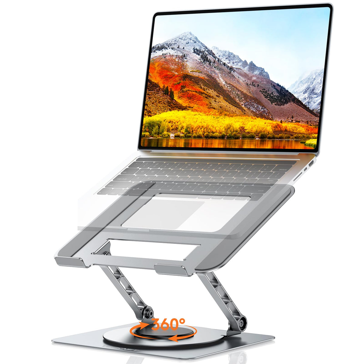 TECKNET Laptop Ständer Höhenverstellbar,Ergonomischer Laptop Stand,Silber