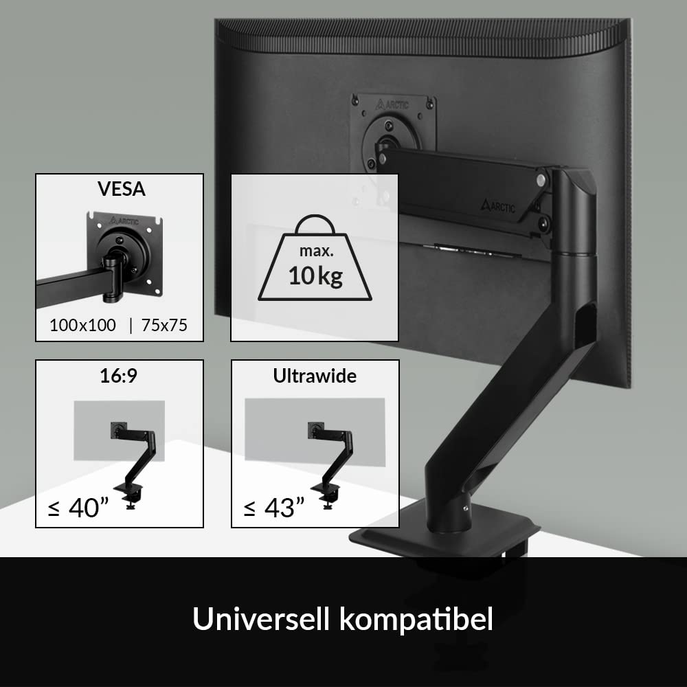 ARCTIC X1-3D - Monitorarm mit Gasliftarm für einen Monitor