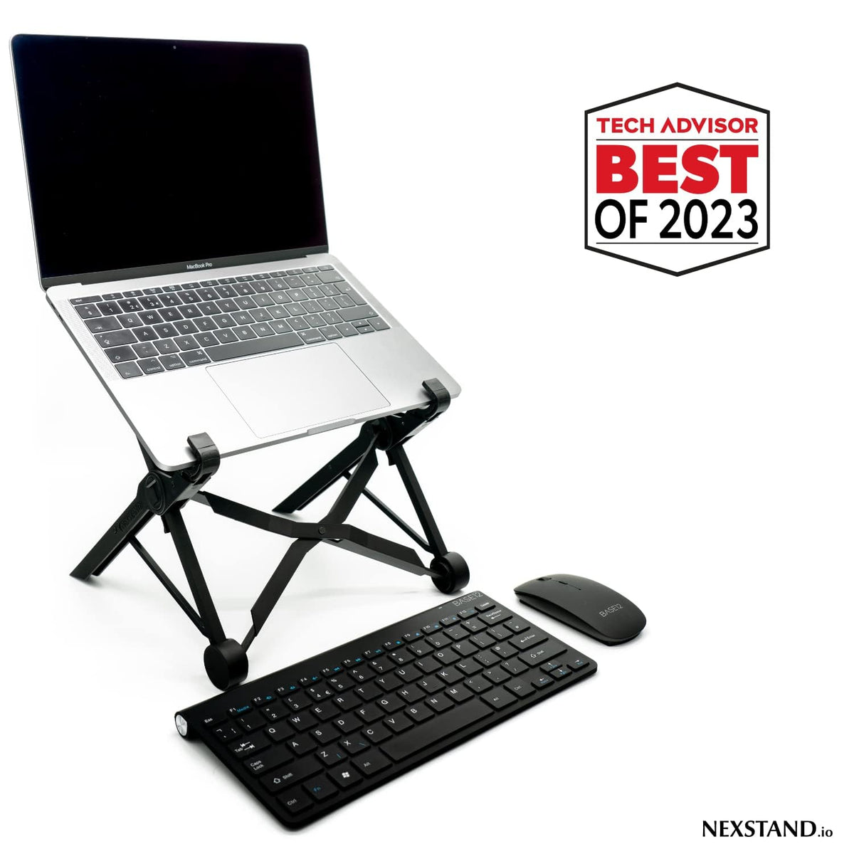 NEXSTAND K2 Laptopständer, Faltbarer tragbarer Desktop-Laptop-Halter, 8 Stufen höhenverstellbarer, ergonomischer Laptop-Ständer für Schreibtisch, MacBook, Laptop 10-17"