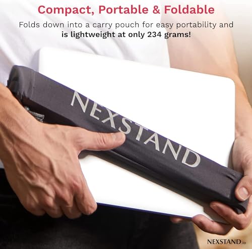 NEXSTAND K2 Laptopständer, Faltbarer tragbarer Desktop-Laptop-Halter, 8 Stufen höhenverstellbarer, ergonomischer Laptop-Ständer für Schreibtisch, MacBook, Laptop 10-17"