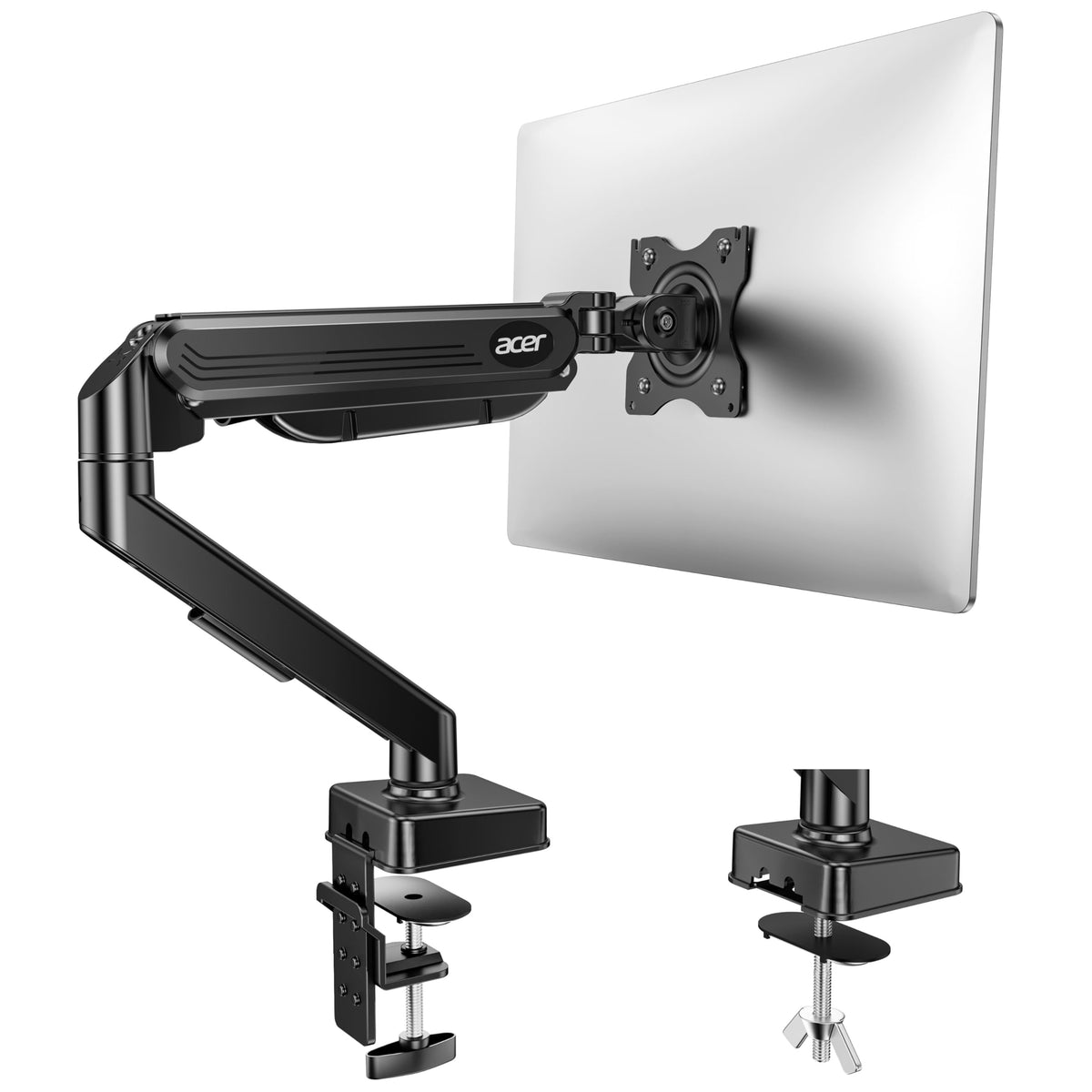 acer Monitor Halterung für 17-34 Zoll Bildschirme, Vollständig Einstellbar Gasfeder Monitor Arm Hält 9 kg, Monitorständer Höhenverstellbare mit Neigung, Schwenk & Drehfunktion, VESA 75/100 mm