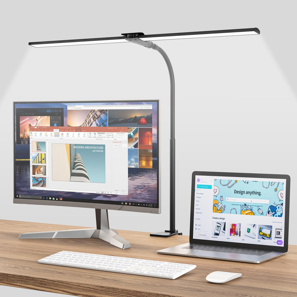 Hensam Schreibtischlampe LED Dimmbar, 1400LM Bürolampe für Monitor