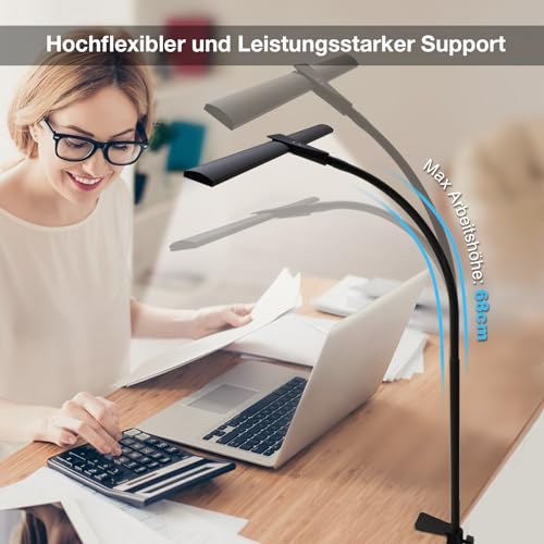 Hensam Schreibtischlampe LED Dimmbar, 1400LM Bürolampe für Monitor