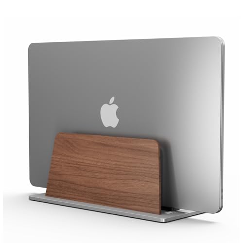 muso wood Laptop Ständer Vertikal - Aluminium und Walnussholz