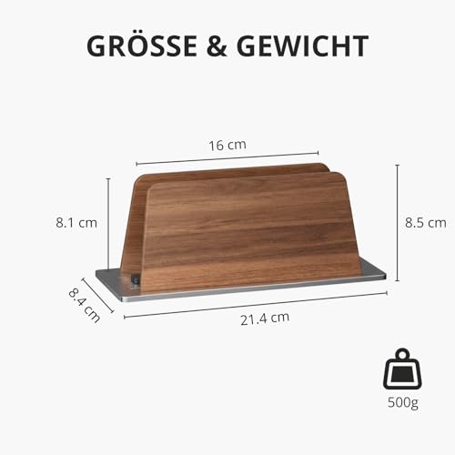 muso wood Laptop Ständer Vertikal - Aluminium und Walnussholz