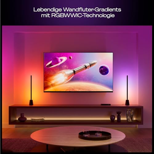 Philips Hue Play Tischleuchte, RGBWWIC LED, 60cm, Mehrfarbige Farbverläufe, Smart Lighting, Alexa, Google Home, Apple Home, TV-Synchronisation erfordert Hue Bridge und Sync Box (separat erhältlich)