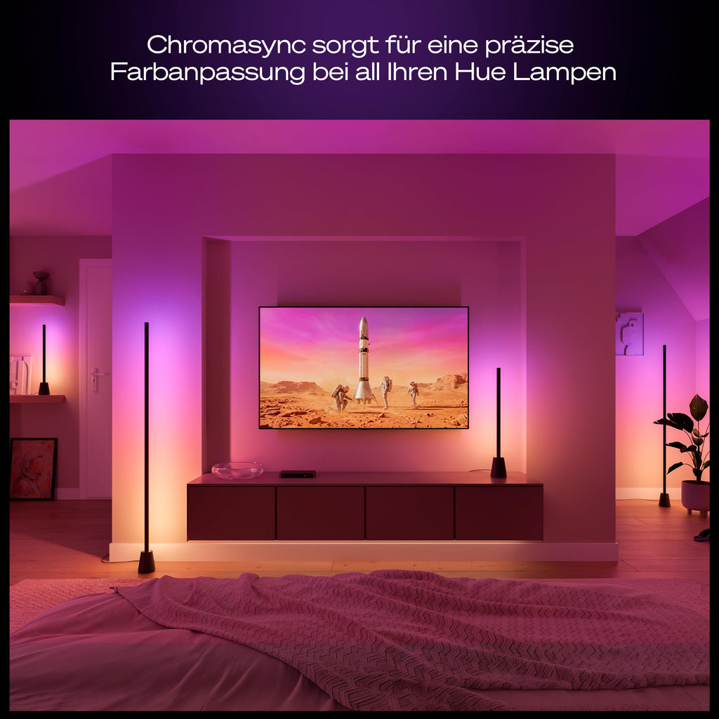 Philips Hue Play Tischleuchte, RGBWWIC LED, 60cm, Mehrfarbige Farbverläufe, Smart Lighting, Alexa, Google Home, Apple Home, TV-Synchronisation erfordert Hue Bridge und Sync Box (separat erhältlich)