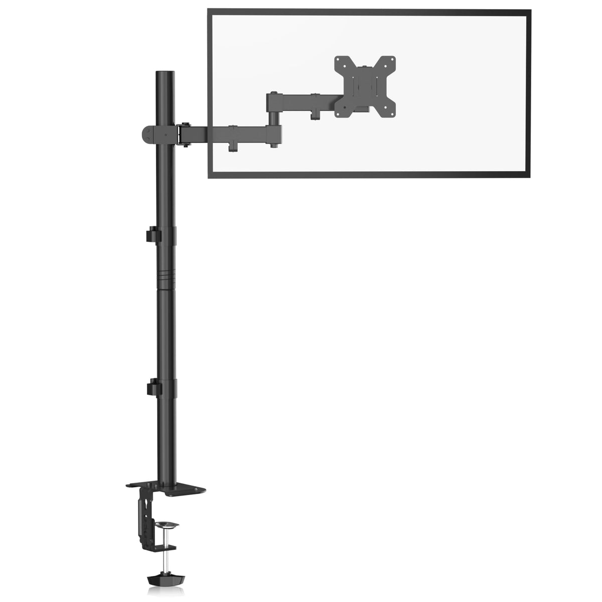 Bracwiser einzelnen Voll einstellbare Stehhöhe Monitorarm Standhalterung 800 mm hoch für Monitor Computerbildschirm 13 15 17 19 20 22 23 24 26 27 30 32 Zoll VESA 75 100 MD7821