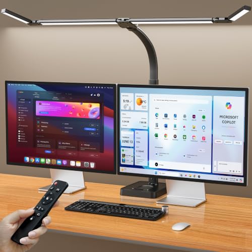 24W Schreibtischlampe LED Dimmbar mit Einstellbare 4-Segment-Lichtleiste