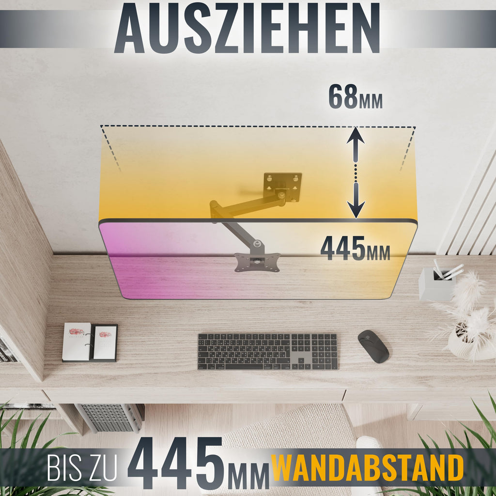 RICOO R02-11 PC Monitor Halterung TV Wandhalterung Fernseher 13-34 Zoll