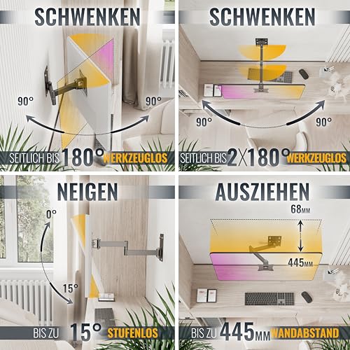 RICOO R02-11 PC Monitor Halterung TV Wandhalterung Fernseher 13-34 Zoll