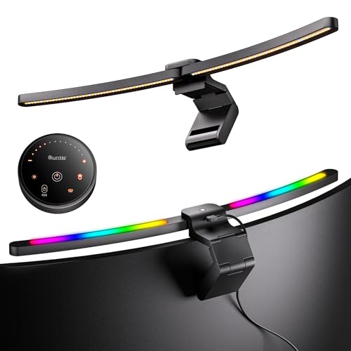 Quntis 66cm Curved Monitor Lampe RGB-Hintergrundbeleuchtung Fernbedienung