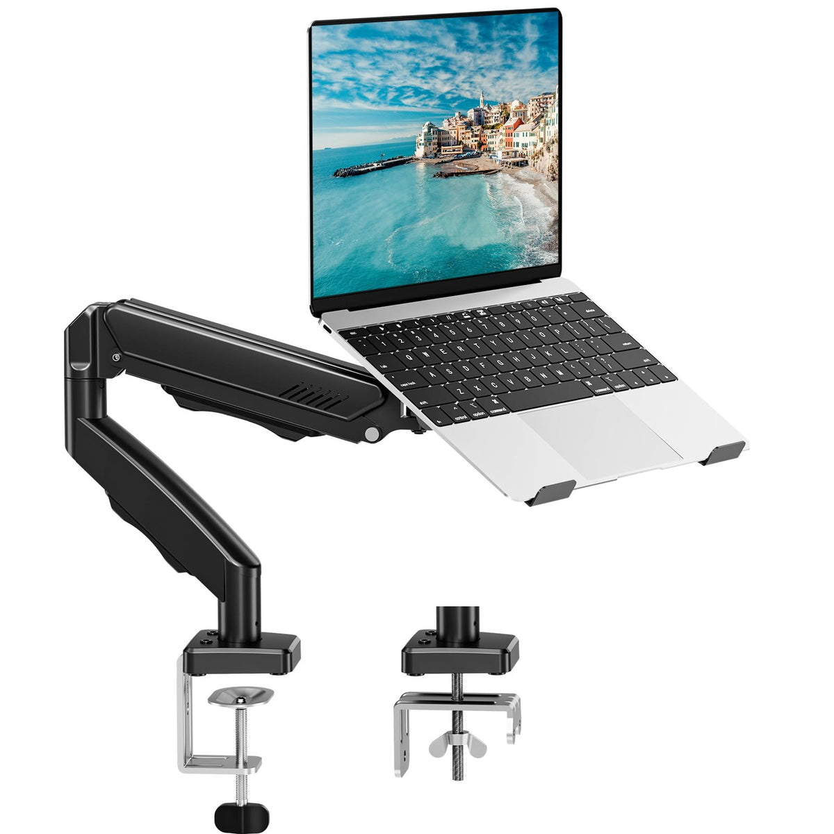 MOUNTUP 2 in 1 Monitor Halterung mit Laptopablage für Laptop & Monitor