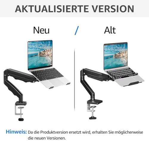 MOUNTUP 2 in 1 Monitor Halterung mit Laptopablage für Laptop & Monitor