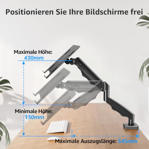 MOUNTUP 2 in 1 Monitor Halterung mit Laptopablage für Laptop & Monitor