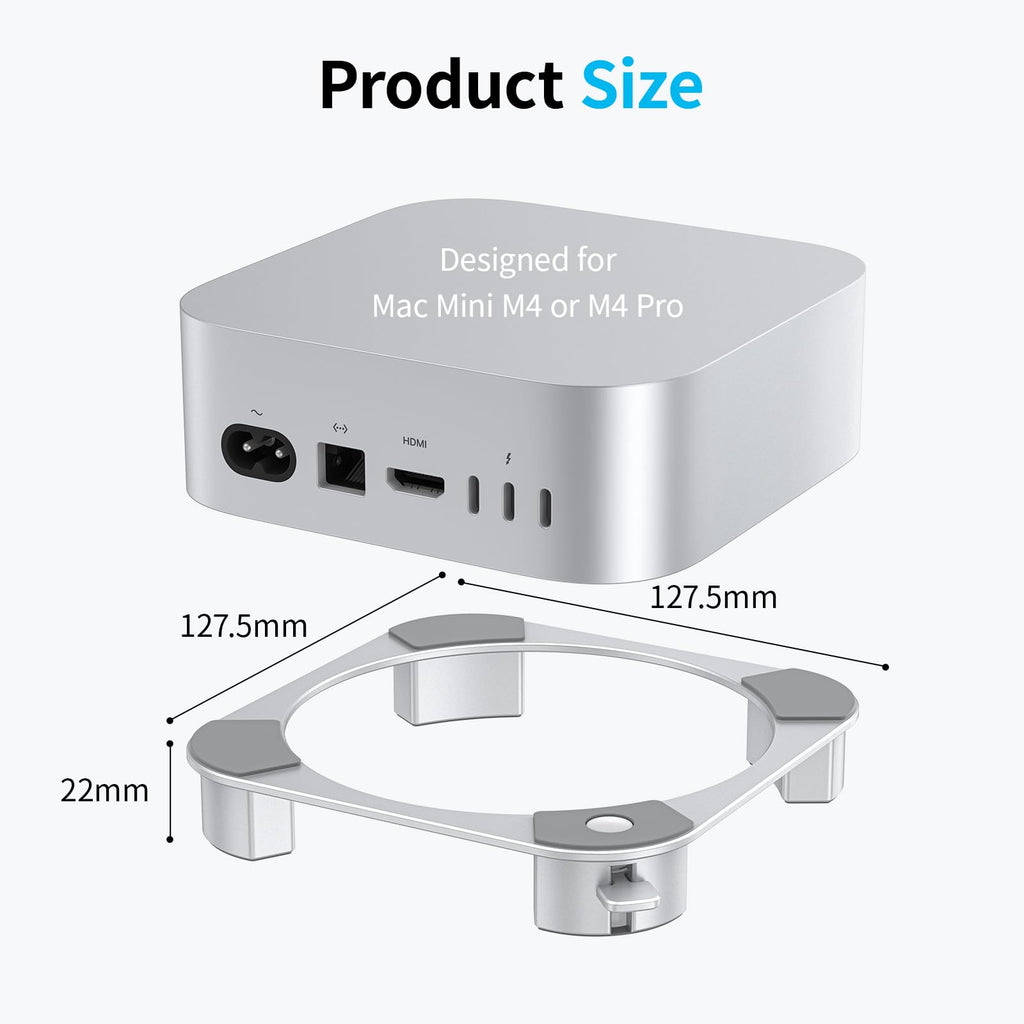 OMOTON Aluminium Ständer für Mac mini M4/M4 Pro, Verbesserte Kühlung