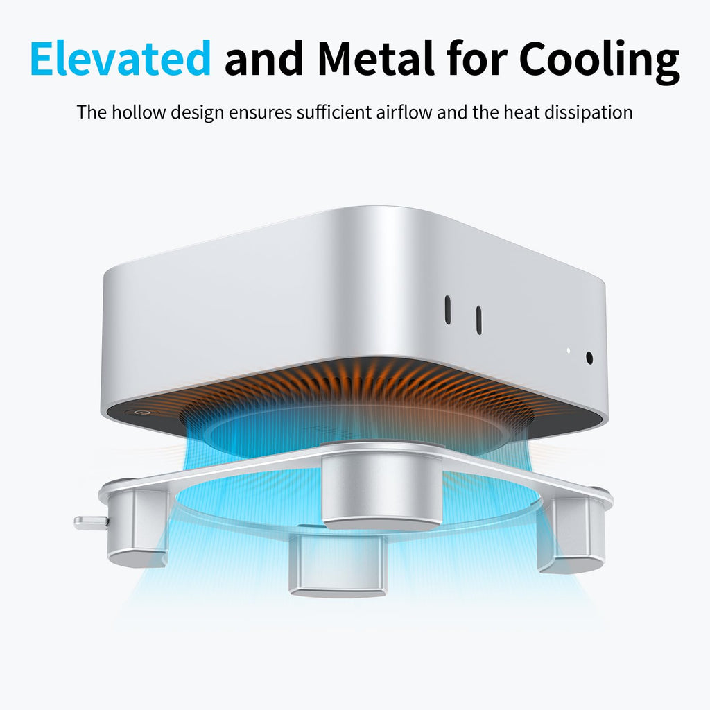 OMOTON Aluminium Ständer für Mac mini M4/M4 Pro, Verbesserte Kühlung