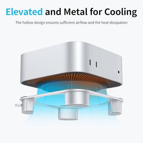 OMOTON Aluminium Ständer für Mac mini M4/M4 Pro, Verbesserte Kühlung