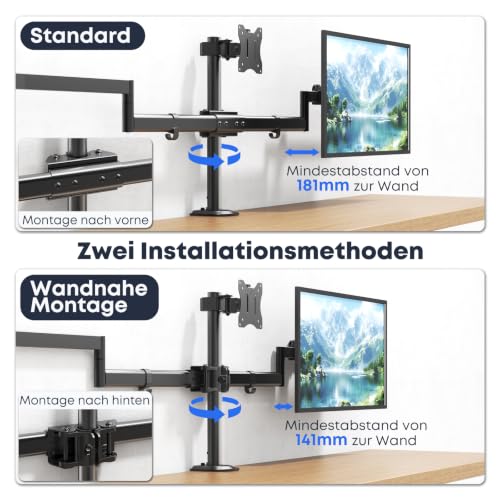 20-32 Zoll Monitor Halterung 3 Monitore, up to 9 kg/arm