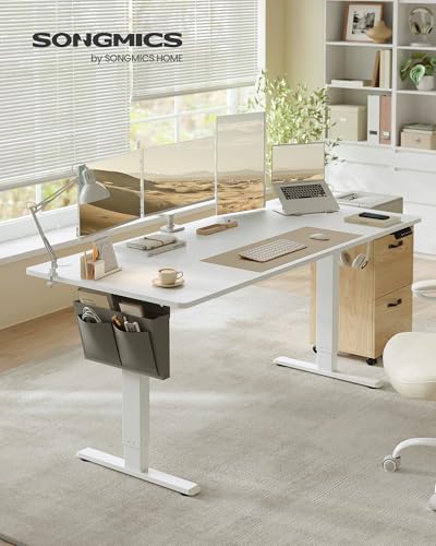 SONGMICS Höhenverstellbarer Schreibtisch 180 x 80 cm