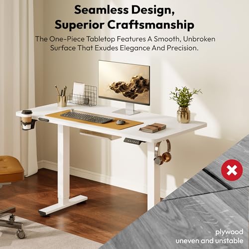SANODESK Höhenverstellbarer Schreibtisch elektrisch 110x54 cm