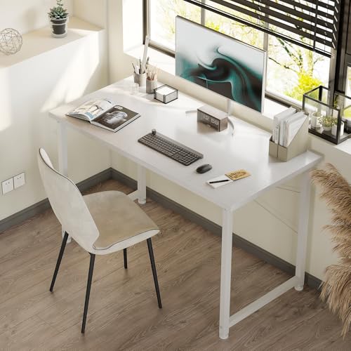 ODK Kleiner Schreibtisch, 100 × 48 cm, Computertisch, Bürotisch, Weiß